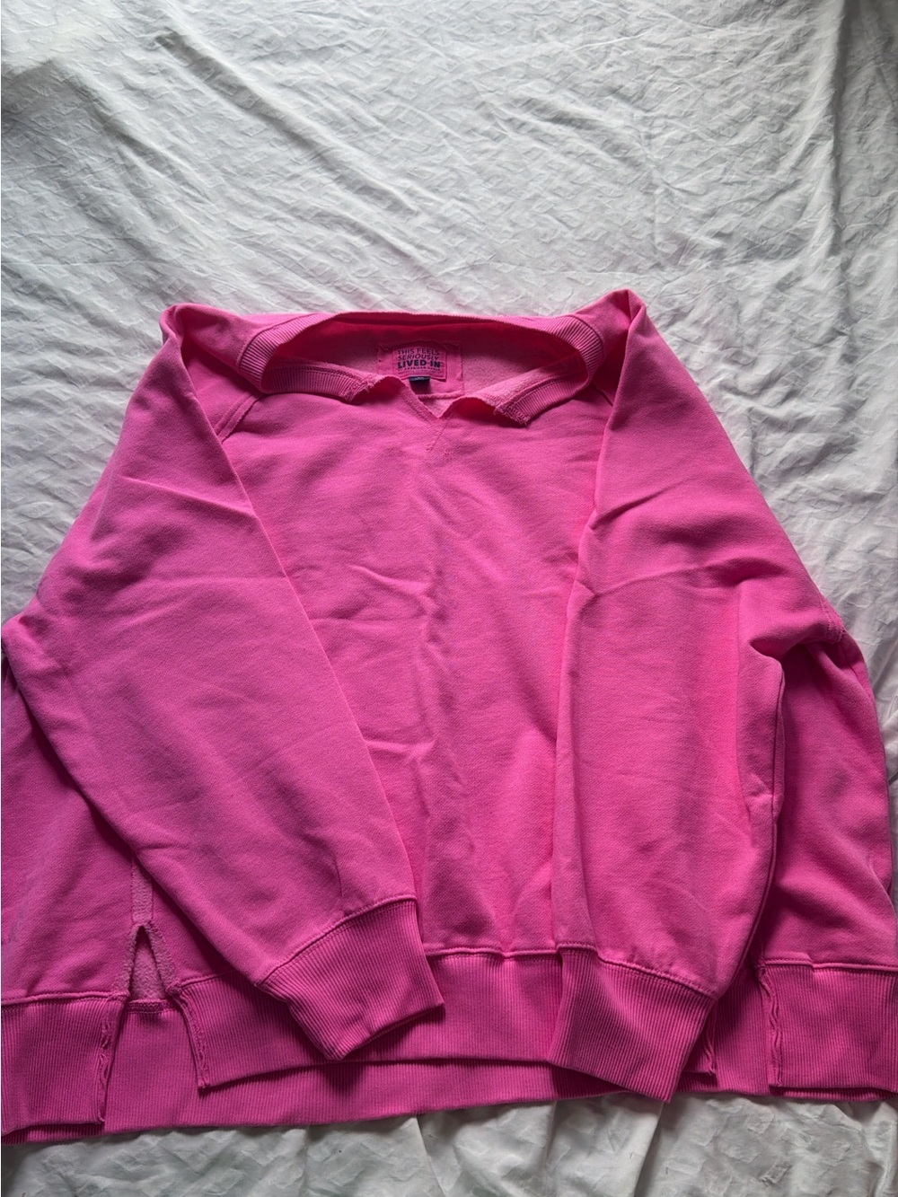 American Eagle Outfitters Bright Pink Crewneck Sweater